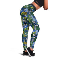 Solomon Islands Meri Kirihimete Leggings Pacific Patchwork Xmas Vibes LT9 - Polynesian Pride