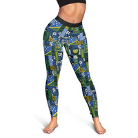 Solomon Islands Meri Kirihimete Leggings Pacific Patchwork Xmas Vibes LT9 - Polynesian Pride