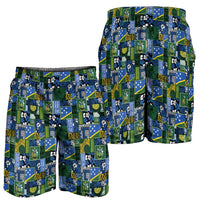 Solomon Islands Meri Kirihimete Shorts for Men Pacific Patchwork Xmas Vibes - Polynesian Pride
