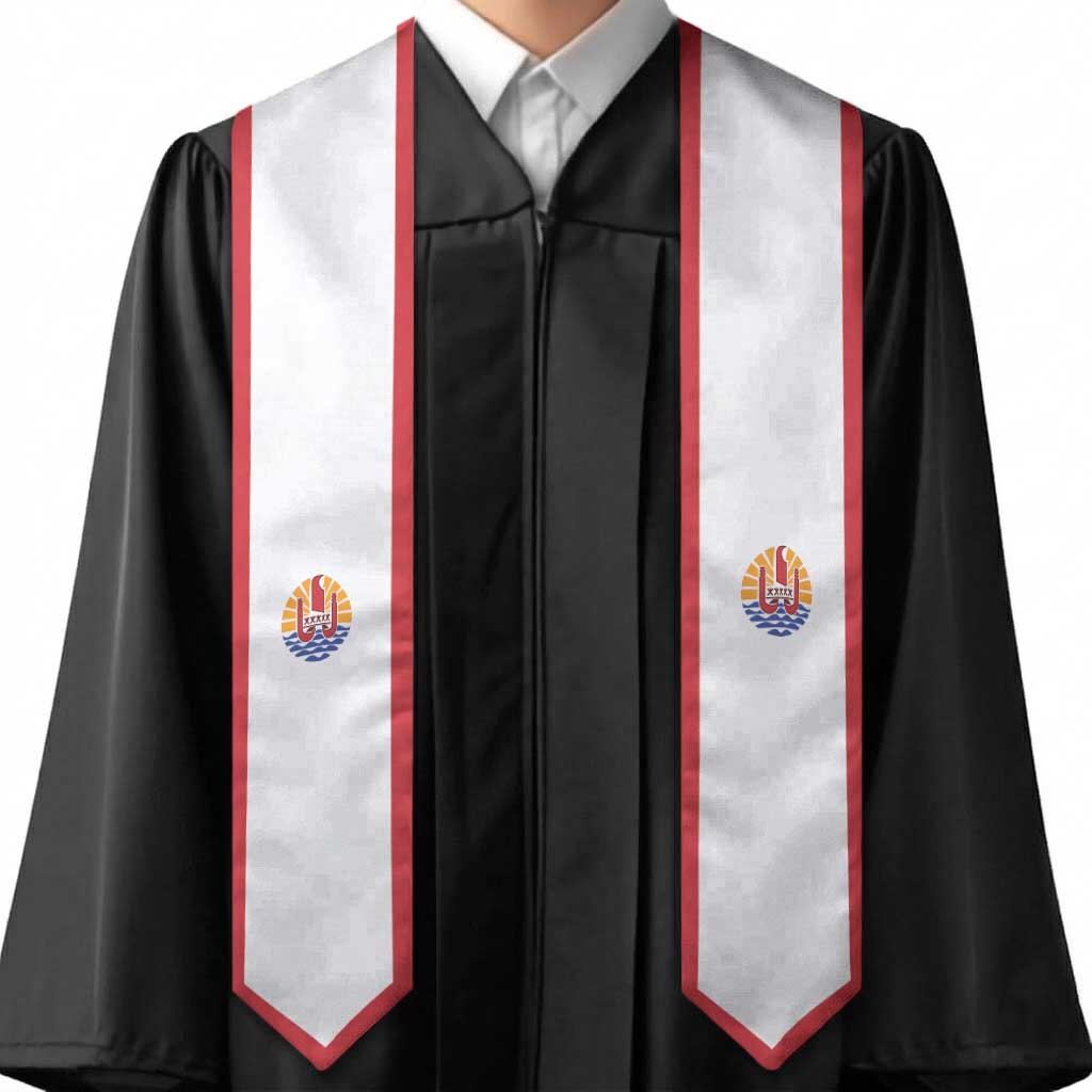 Tahiti Graduation Stole Flag Style LT05 - Polynesian Pride