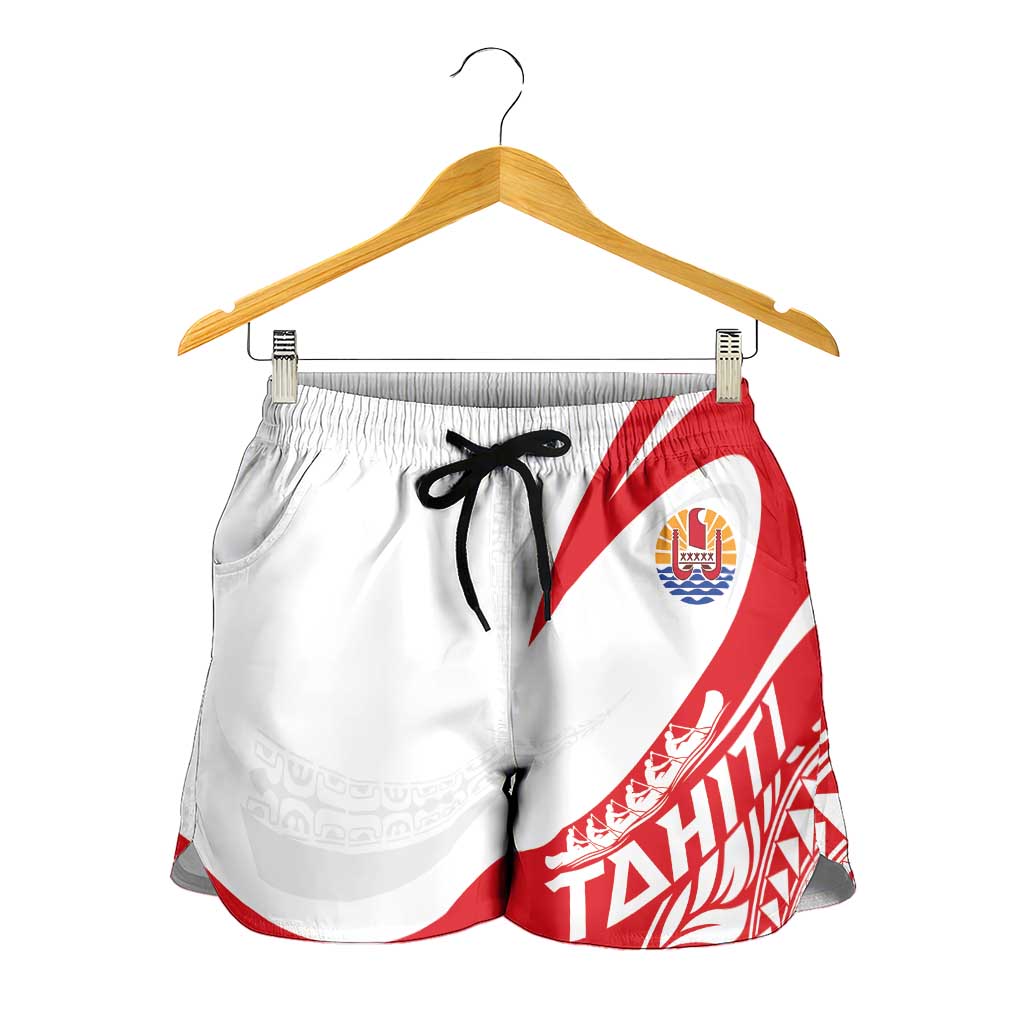Tahiti Va'a Race Shorts for Women Polynesian Tattoos Sporty Style - Polynesian Pride