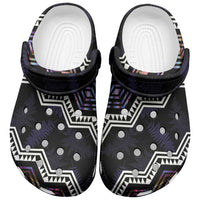 Taniko Aotearoa Mix Paua Shell Clogs Shoes Niho Taniwha Lilac Glitter - Polynesian Pride