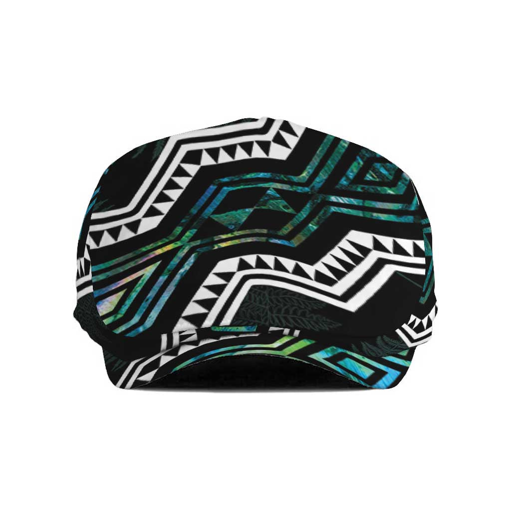 Taniko Aotearoa Mix Paua Shell Jeff Hat Niho Taniwha Turquoise Glitter LT01 Turquoise - Polynesian Pride