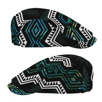 Taniko Aotearoa Mix Paua Shell Jeff Hat Niho Taniwha Turquoise Glitter LT01 - Polynesian Pride