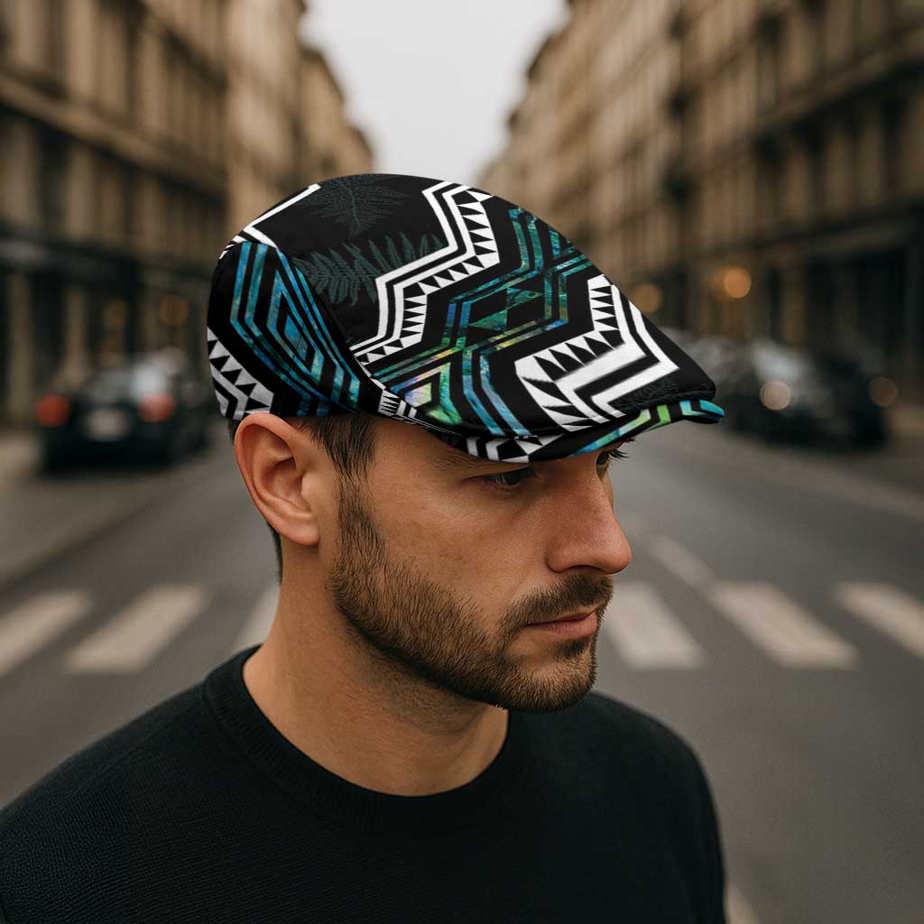 Taniko Aotearoa Mix Paua Shell Jeff Hat Niho Taniwha Turquoise Glitter LT01 - Polynesian Pride