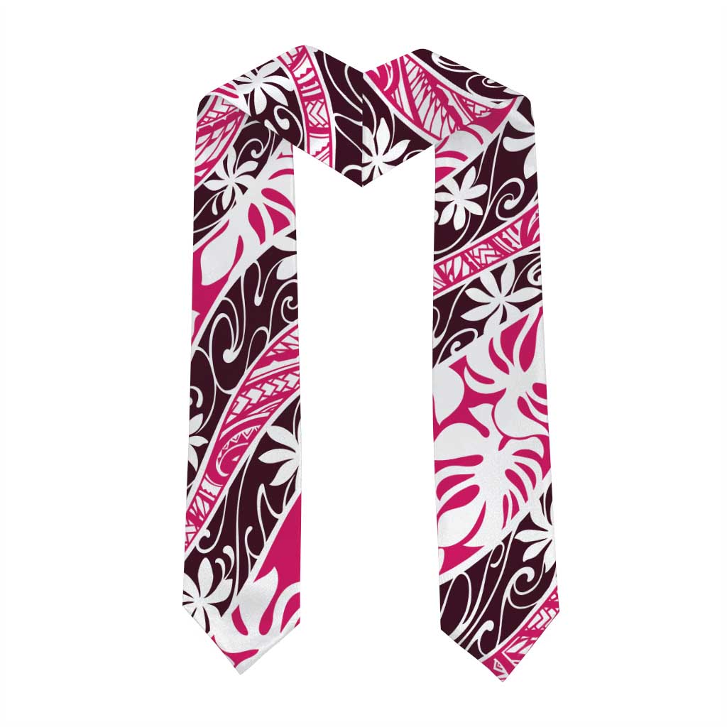 Tarona Tahiti Tiare Monstera Graduation Stole Polynesian Pattern Curve Style LT01 - Polynesian Pride