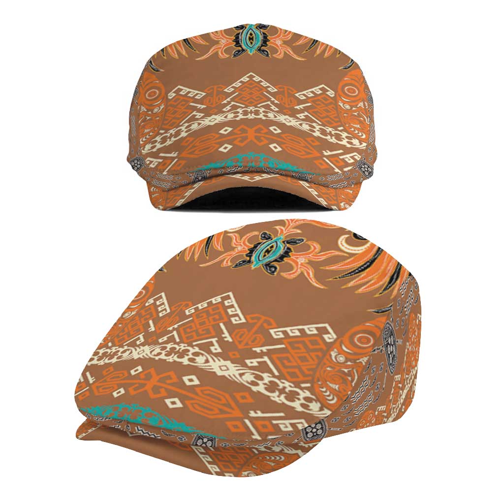 Terracotta Batik Papua-inspired Pattern Jeff Hat - Polynesian Pride