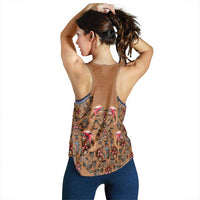 Terracotta Bird of Batik Papua Women Racerback Tank Exotic Natural Wealth of Papua - Polynesian Pride