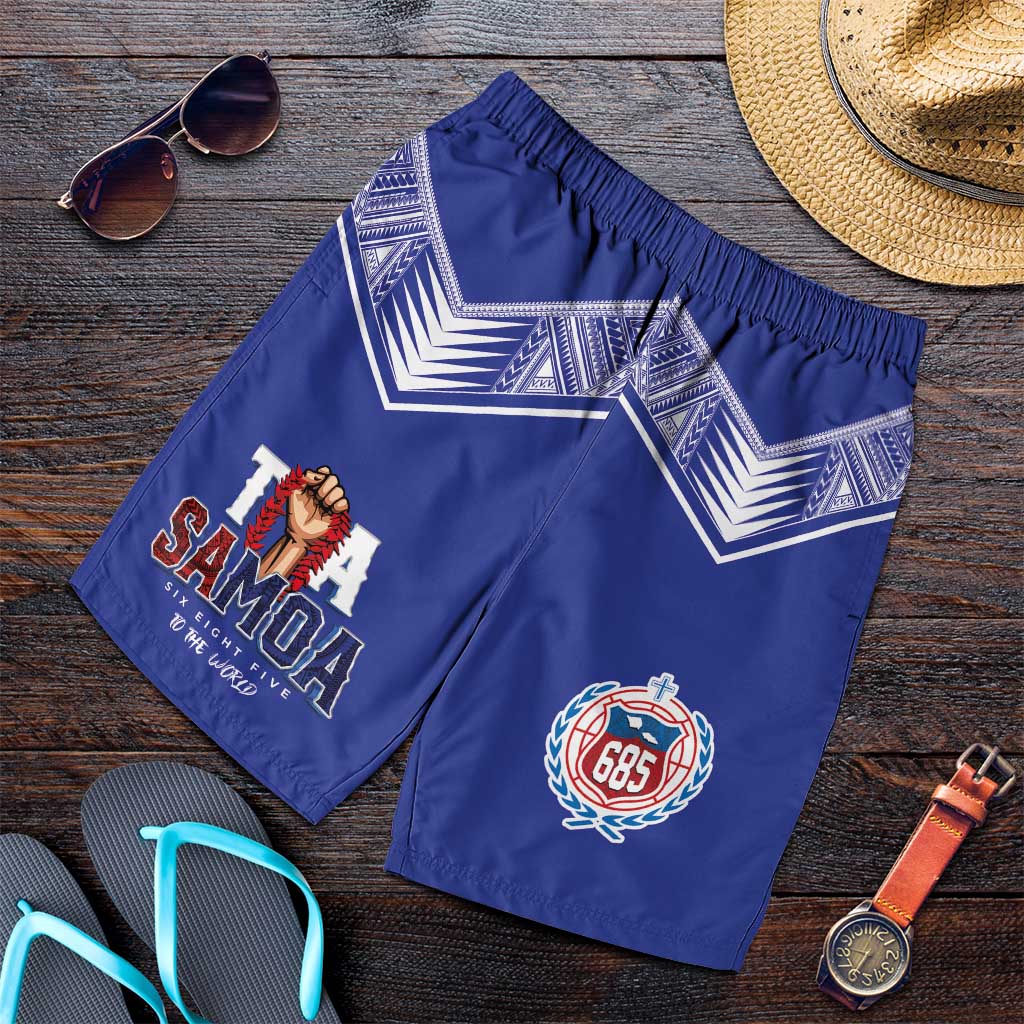 Toa Samoa Rugby Shorts for Men Six Eight Five to The World - Polynesian Pride