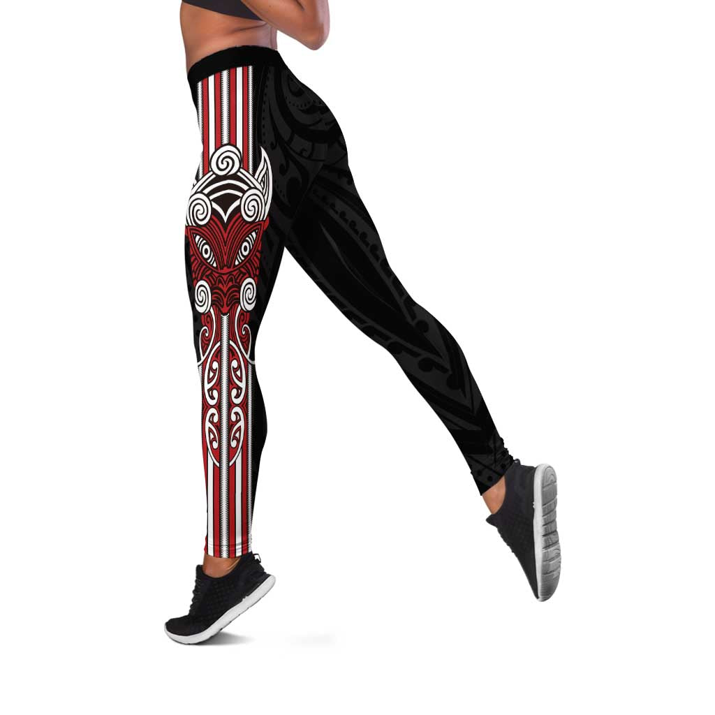 Toitu Te Reo Maori Toitu Te Whenua Toitu Te Tiriti Leggings Maori Warrior New Zealand - Polynesian Pride