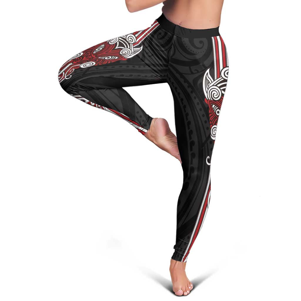 Toitu Te Reo Maori Toitu Te Whenua Toitu Te Tiriti Leggings Maori Warrior New Zealand - Polynesian Pride