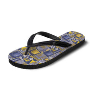 Tokelau Manuia te Kilihimahi Flip Flops Pacific Patchwork Xmas Vibes LT9 - Polynesian Pride