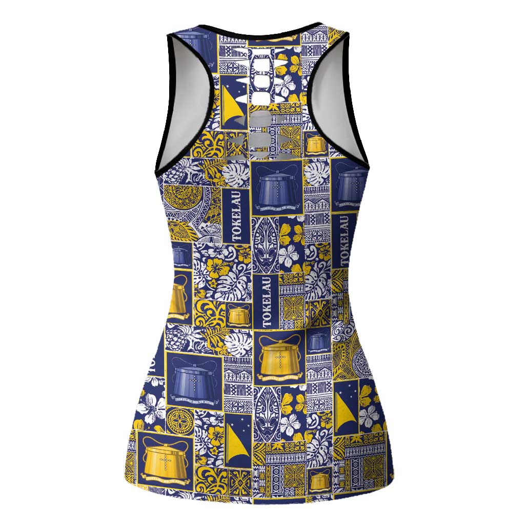 Tokelau Manuia te Kilihimahi Hollow Tank Top Pacific Patchwork Xmas Vibes LT9 - Polynesian Pride