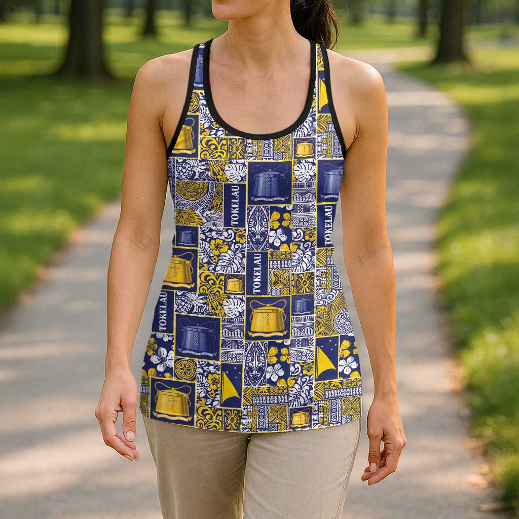 Tokelau Manuia te Kilihimahi Hollow Tank Top Pacific Patchwork Xmas Vibes LT9 - Polynesian Pride