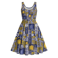 Tokelau Manuia te Kilihimahi Midi Dress Pacific Patchwork Xmas Vibes - Polynesian Pride