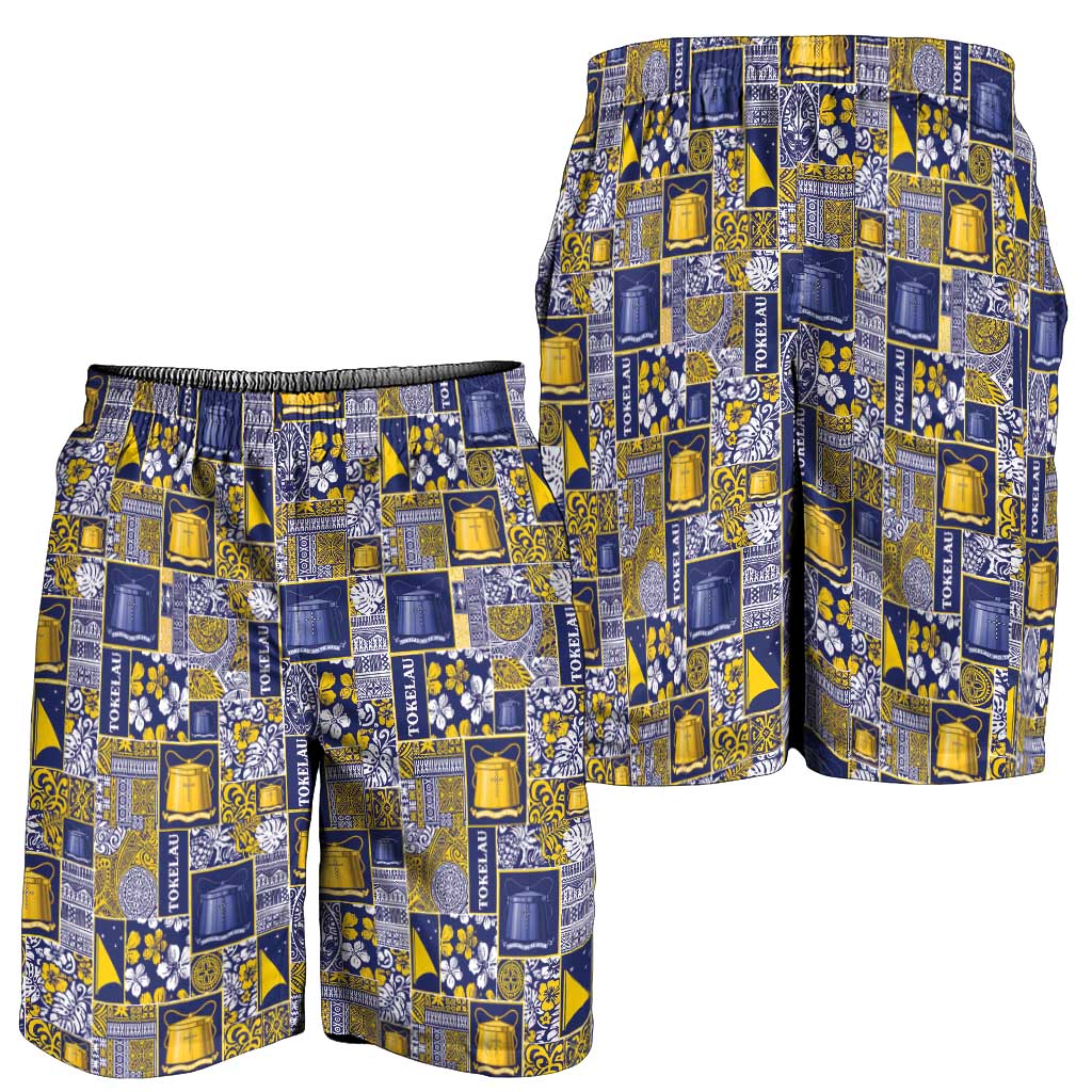 Tokelau Manuia te Kilihimahi Shorts for Men Pacific Patchwork Xmas Vibes LT9 - Polynesian Pride