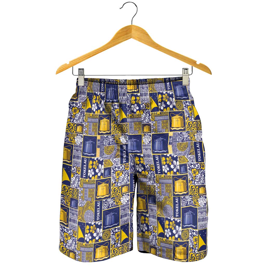 Tokelau Manuia te Kilihimahi Shorts for Men Pacific Patchwork Xmas Vibes LT9 - Polynesian Pride