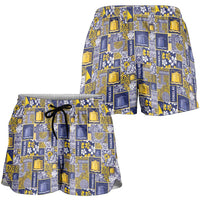 Tokelau Manuia te Kilihimahi Shorts for Women Pacific Patchwork Xmas Vibes LT9 - Polynesian Pride