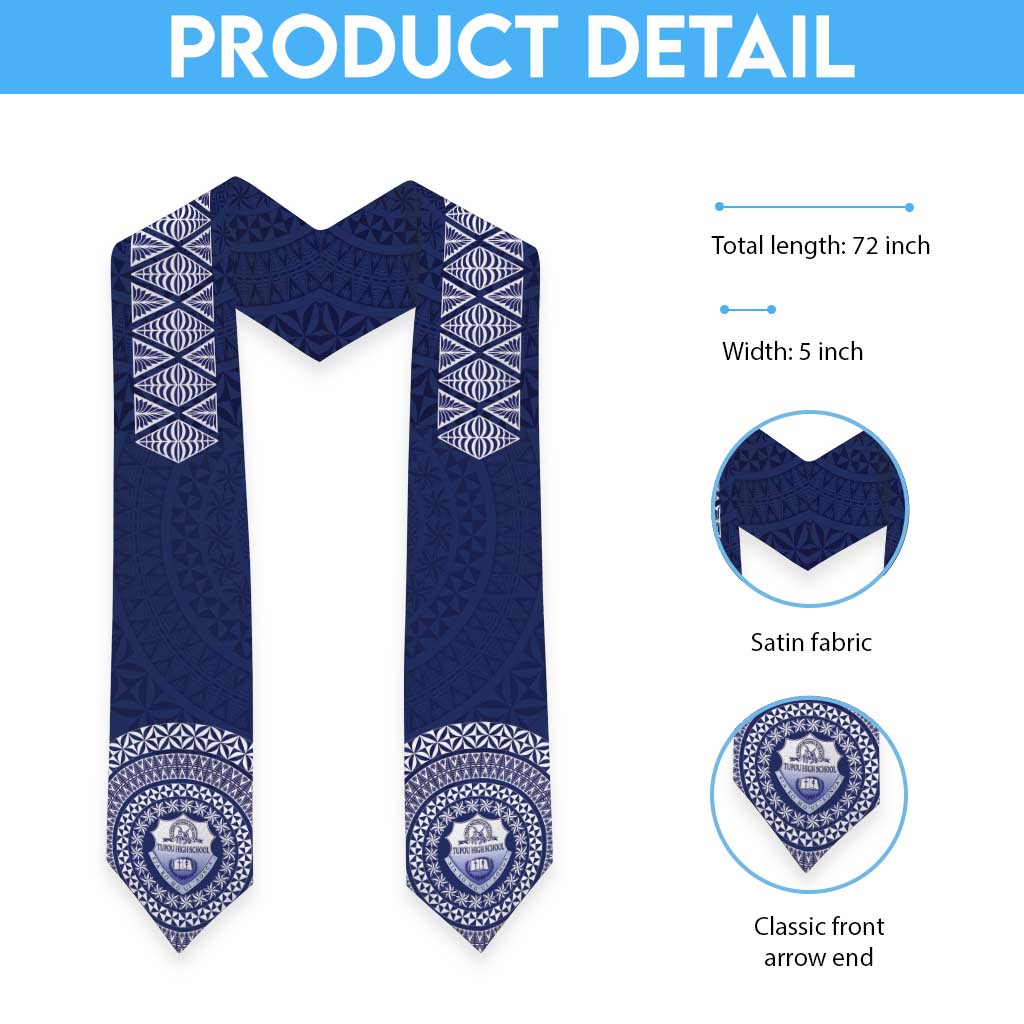 Tonga Apifo'ou College Graduation Stole Simple Ngatu LT7 - Polynesian Pride