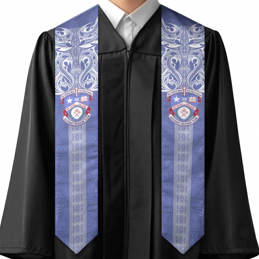 Tonga Apifoou School Graduation Stole Ngatu and Polynesian Pattern