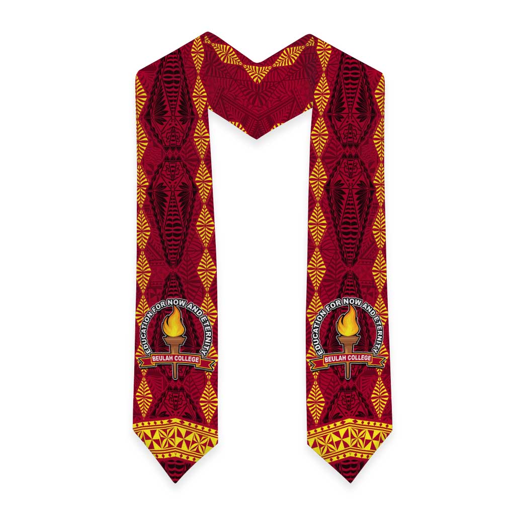 Tonga Beulah College Graduation Stole Ngatu and Polynesian Pattern LT03 - Polynesian Pride