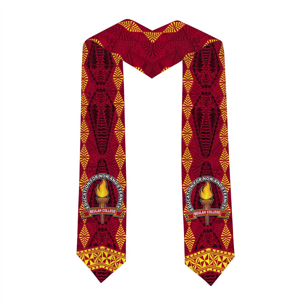 Tonga Beulah College Graduation Stole Ngatu and Polynesian Pattern LT03 - Polynesian Pride