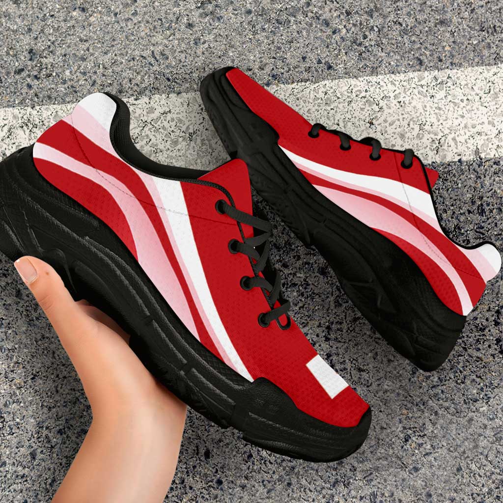 Tonga Chunky Sneakers Flag-Inspired Curve Style LT05 - Polynesian Pride