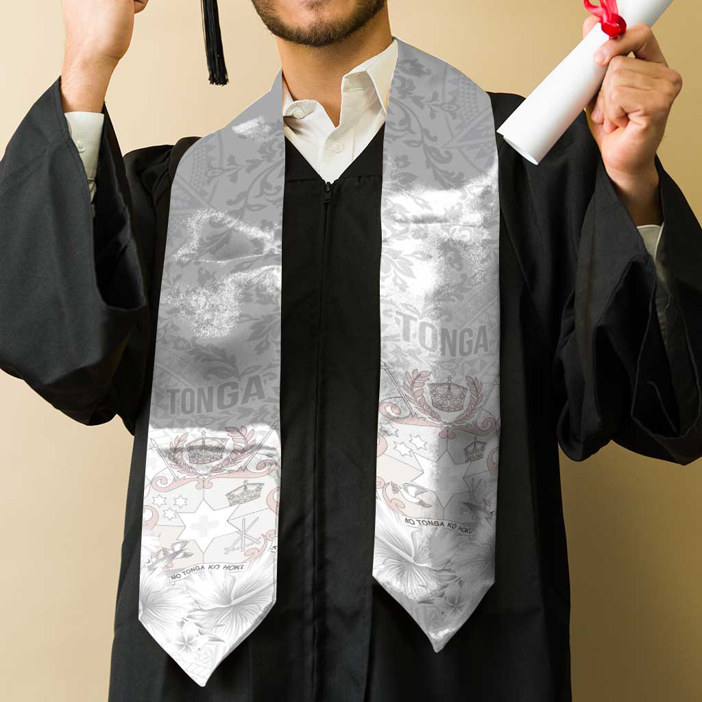 Tonga Faka Sepitema Graduation Stole Ngatu and Floral Pattern with Blooming Hibiscus LT03 - Polynesian Pride