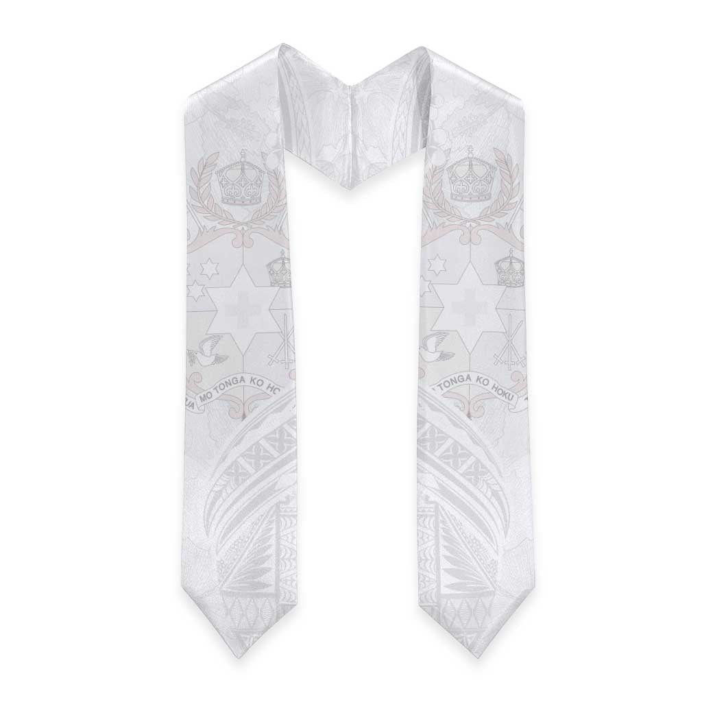Tonga Faka Sepitema Graduation Stole Ngatu Pattern with Plumeria and Hibiscus LT03 - Polynesian Pride
