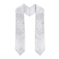 Tonga Faka Sepitema Graduation Stole Ngatu Pattern with Plumeria and Hibiscus LT03 - Polynesian Pride