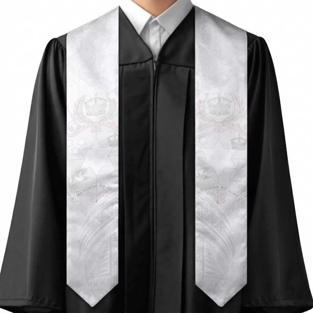 Tonga Faka Sepitema Graduation Stole Ngatu Pattern with Plumeria and Hibiscus LT03 - Polynesian Pride