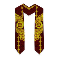 Tonga High School Graduation Stole Traditional Ngatu and Polynesian Pattern LT03 - Polynesian Pride
