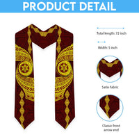 Tonga High School Graduation Stole Traditional Ngatu and Polynesian Pattern LT03 - Polynesian Pride
