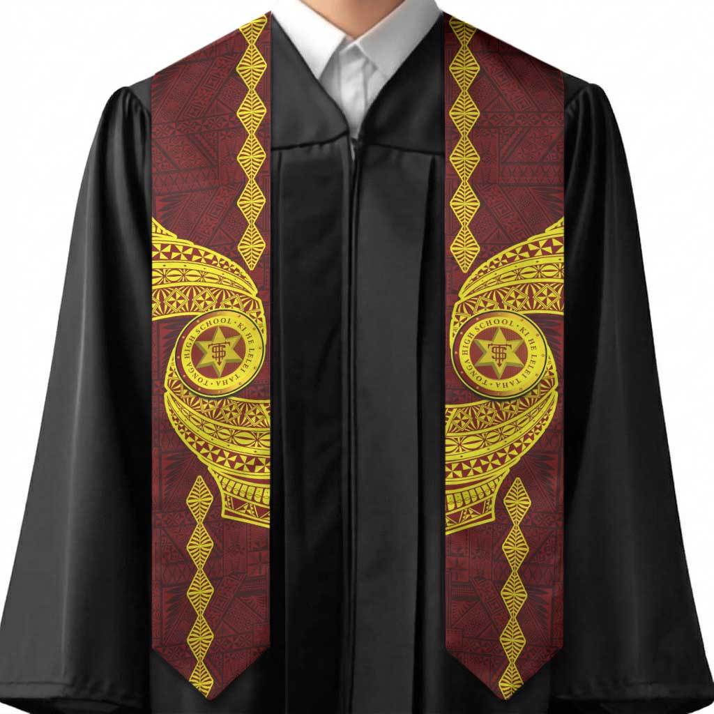 Tonga High School Graduation Stole Traditional Ngatu and Polynesian Pattern LT03 - Polynesian Pride