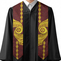 Tonga High School Graduation Stole Traditional Ngatu and Polynesian Pattern LT03 - Polynesian Pride
