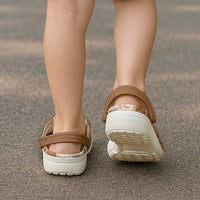 Tonga Kupesi Ngatu Clogs Shoes Vintage Brown Plumeria - Polynesian Pride