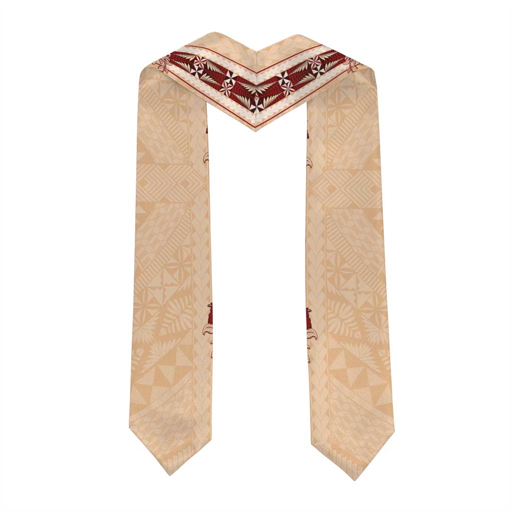 Tonga Language Week Graduation Stole Hibiscus Tongan Ngatu Pattern LT05 - Polynesian Pride