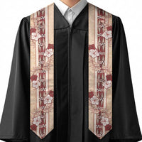 Tonga Language Week Graduation Stole Hibiscus Tongan Ngatu Pattern LT05 - Polynesian Pride