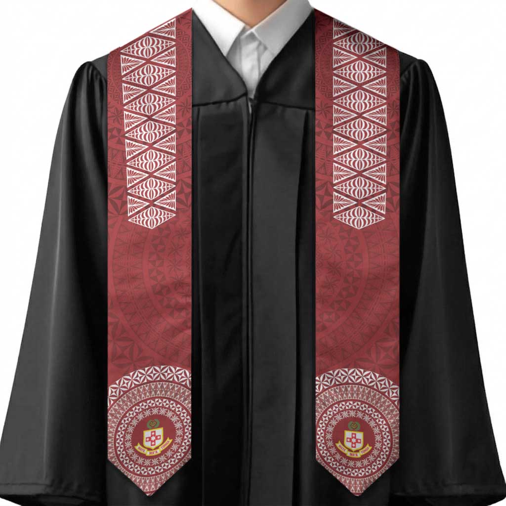 Tonga Liahona High School Graduation Stole Simple Ngatu LT7 - Polynesian Pride