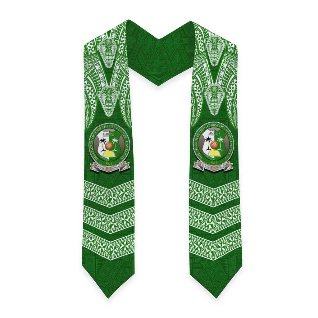 Tonga Liahona High School Graduation Stole Traditional Ngatu and Polynesian Pattern