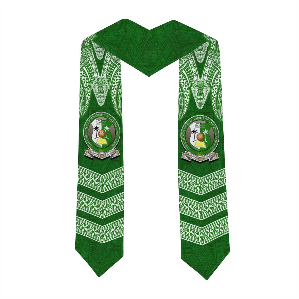 Tonga Liahona High School Graduation Stole Traditional Ngatu and Polynesian Pattern