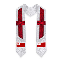 Tonga Ngatu Art Rugby Mate Ma'a Graduation Stole LT03 - Polynesian Pride