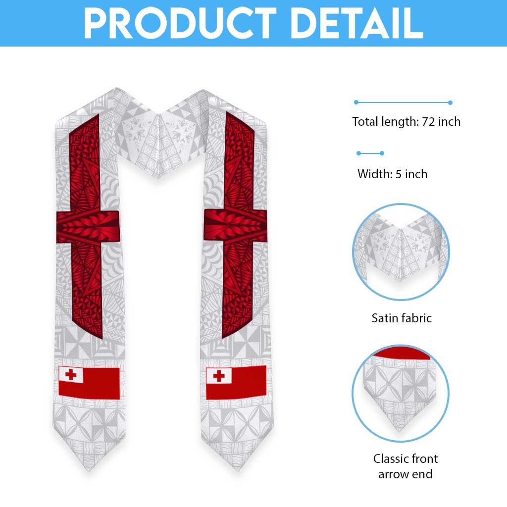 Tonga Ngatu Art Rugby Mate Ma'a Graduation Stole LT03 - Polynesian Pride