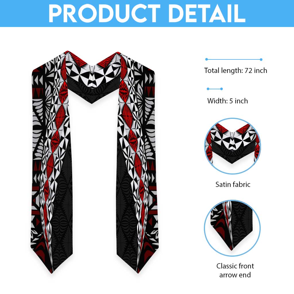 Tonga Ngatu Art Tattoo Polynesian Graduation Stole LT03 - Polynesian Pride