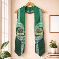 Tonga Saineha High School Graduation Stole Traditional Ngatu and Polynesian Pattern LT03 One Size Green - Polynesian Pride