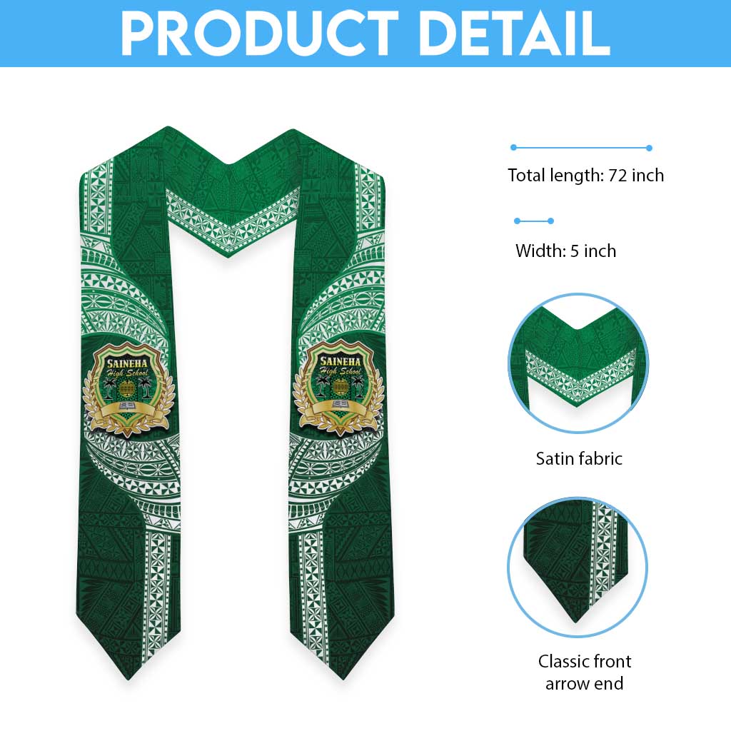 Tonga Saineha High School Graduation Stole Traditional Ngatu and Polynesian Pattern LT03 - Polynesian Pride