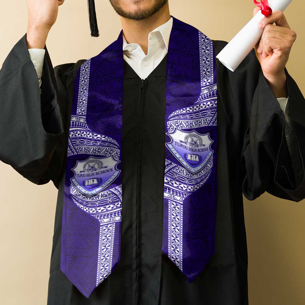 Tonga Tupou High School Graduation Stole Traditional Ngatu and Polynesian Pattern LT03 - Polynesian Pride