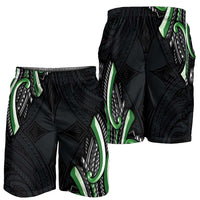 Traditional Art Hawaiian Kakau Tattoos Shorts for Men Green Color LT03 - Polynesian Pride