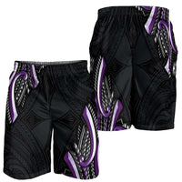 Traditional Art Hawaiian Kakau Tattoos Shorts for Men Purple Color LT03 - Polynesian Pride
