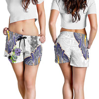 Traditional Art Hawaiian Kakau Tattoos Shorts for Women Graffiti Style LT03 - Polynesian Pride